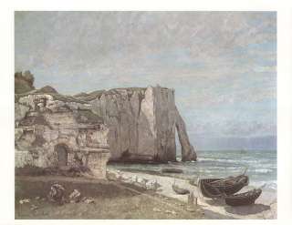GUSTAVE COURBET seascape print THE CLIFF AT ETRETAT  