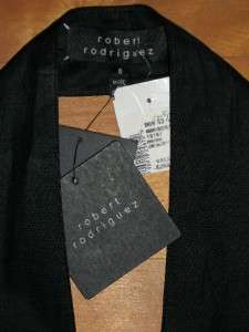 NWT Robert Rodriguez Black Long Skinny Halter Vest 6 S/M  
