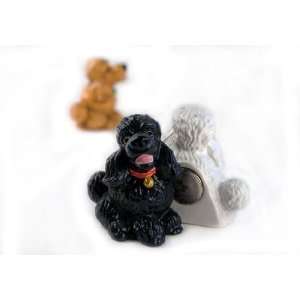    Poodle Black Handmade Fridge Magnet (3cm x 3cm)