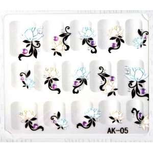   art flower nail decals fashion stereoscopic 3D nail stickers: Beauty