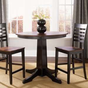   Cafe Collections 3 Piece Pub Table Set in Black Cherry: Home & Kitchen