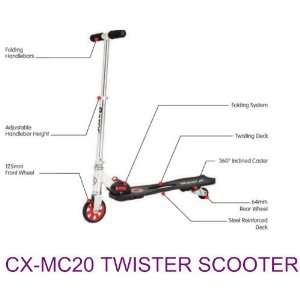 cx mc20 twist scooter whips side to side wave skateboard drift roller 