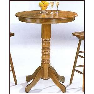  Oak Finish Bar Dining Table CO 4095: Furniture & Decor