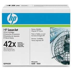  HP 42X Dual Black Laser Toner Cartridge, HP Q5942XD/42X 