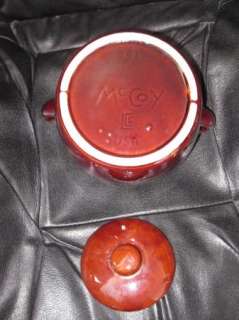 VTG EUC McCoy Brown Drip Bean Pot Cookie Junk Jar  