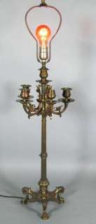 Napoleonic French Empire Bronze Candelabra lamp c. 1870  