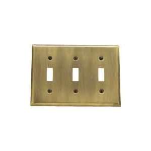  Baldwin 4770 Satin nickel Triple Toggle Switchplate