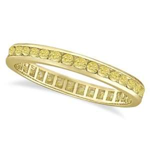   Yellow Canary Diamond Eternity Ring 14k Yellow Gold (1.00ct) Jewelry
