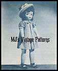Vintage Cloth Doll Pattern with attached Plastic Face  