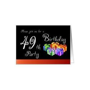  49th Birthday Party Invitation   Gifts Card Toys & Games