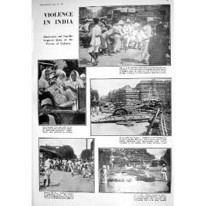  1930 VIOLENCE INDIA GANDHI POLICE CALCUTTA BULLOCK CARTS 