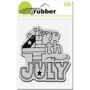   Cling Stitched 4th of July   Cling Rubber Stamp: Arts, Crafts & Sewing