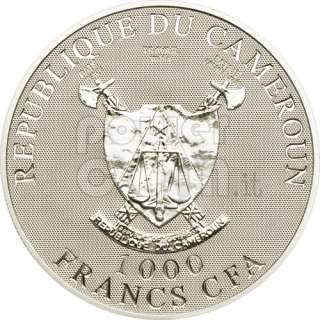 ANGEL OF LOVE Hologram Coin 1000 Francs Cameroon 2010  