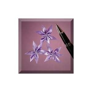  25ea   1 5/8 Purple Satin Star Flower Arts, Crafts 