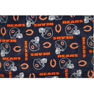   Chicago Bears Football Fleece Fabric Print By the Yard: Home & Kitchen