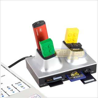 USB 2.0 Card Reader 5 Port Hub + Ethernet Adapter Combo  