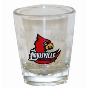  NCAA Louisville Cardinals Shot Glass: Sports & Outdoors