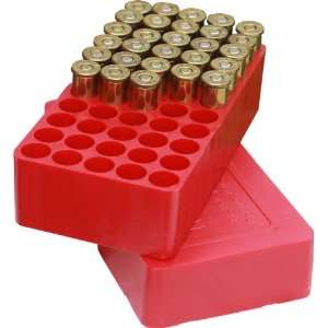 MTM 50 Round Slip Top Ammo Box 38/357 Cal (Red):  Sports 