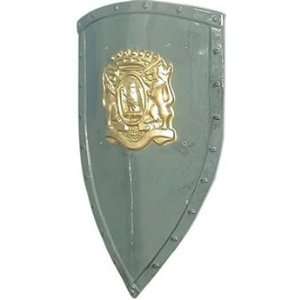 Just For Fun Knights Shield (Plastic)   Grey/Gold: Toys 
