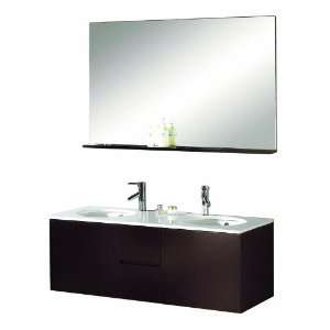 Virtu USA MD 421 Matteo 51 Inch Double Sink Bathroom Vanity Faucets 