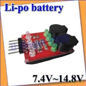  lipo battery low voltage buzzer alarm 7.4v 11.1v 14.8v 