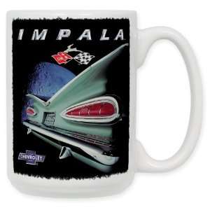  59 Chevy Impala 15 Oz. Ceramic Coffee Mug: Kitchen 