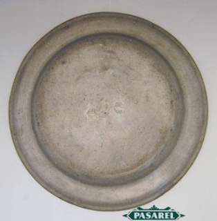 Passover Traveling Pewter Plate, Germany, 18th Century  