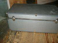 Chrome Seward Trunk Footlocker Vintage Table Suitcase  