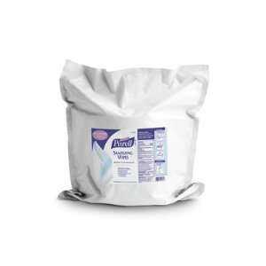  Gojo 911802 Sanitizing Wipes, 6 x 8, White, 1200/Refill 