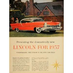  1956 Ad 57 Ford Lincoln Quadra Lite Grille Rear Fins 