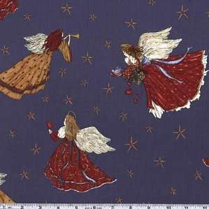   Over Me Angel Song Blue Fabric By The Yard: Arts, Crafts & Sewing