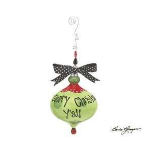 MERRY CHRISTMAS YALL ORNAMENT SET OF 4 