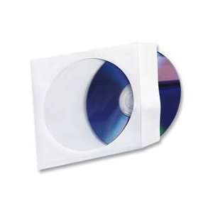  CD/DVD Window Envelopes, 5x5, 250 EA/BX, White