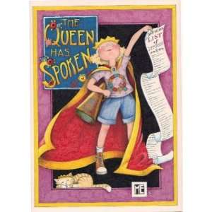  Engelbreit The Queen Has Spoken 1994 Greeting Card 5x7 with Envelope