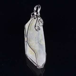 p35380 Raw Natural Rock Crystal Point Pendant 15g  