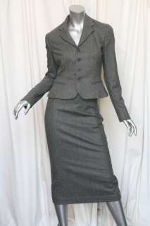 RALPH LAUREN COLLECTION PURPLE LABEL Grey Fitted Long Pencil Skirt 