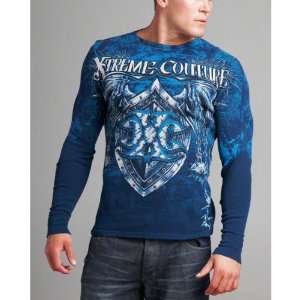  Navy Xtreme Couture Iliad Longsleeve T Shirt: Sports 