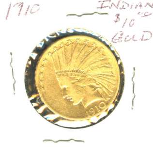VERY NICE 1910 D INDIAN HEAD GOLD EAGLE G$10 FREE SHIPPING YZ121 