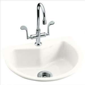 KOHLER K 6558 1 7 Entertainer Self Rimming Entertainment Sink, Black 