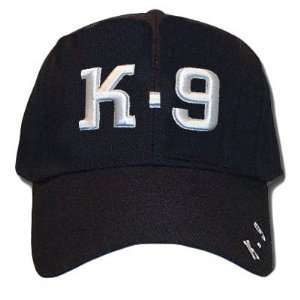  BLACK K 9 POLICE DOG BASEBALL CAP EMBROIDERED K9 ADJ 