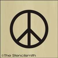 1348 STENCIL Peace Symbol love war hippie 60s 70s  