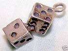 STERLING SILVER PAIR DICE BRACELET CHARM COME ON 7!