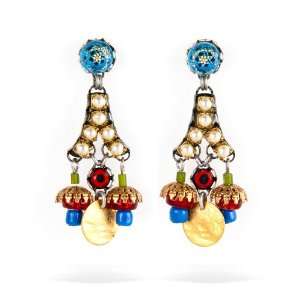 Ayala Bar Earrings   Classic Collection in Crimson, Blue, and Pearly 