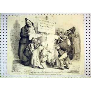  French Satirical Comedy Print Street Seller Families