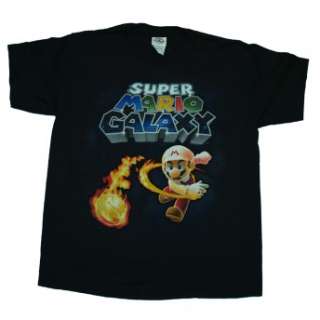 Super Mario Brothers Galaxy White Cap Fireball Nintendo Youth T Shirt 