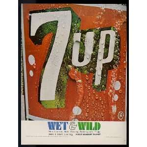  1967 7 Up Soda Wet & Wild Large Logo Print Ad: Home 