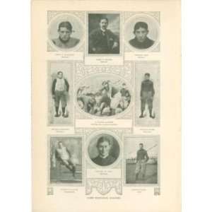  1910 Print Football Coaches Priceton Harvard Yale 