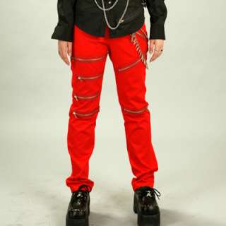 punk zipper lndependent visual goth clothes rock pants  