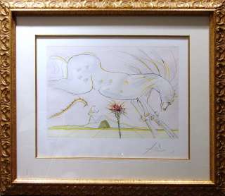   Le Cheval Et Le Loup Engraving Hand Signed by Dali L@@K OBO  