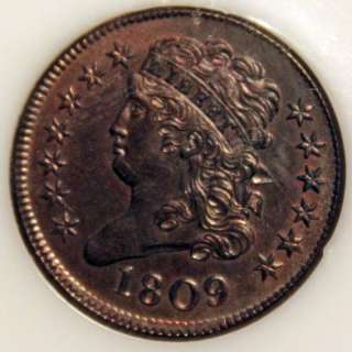 1809 CLASSIC HEAD HALF CENT C 6 BEAUTIFUL  